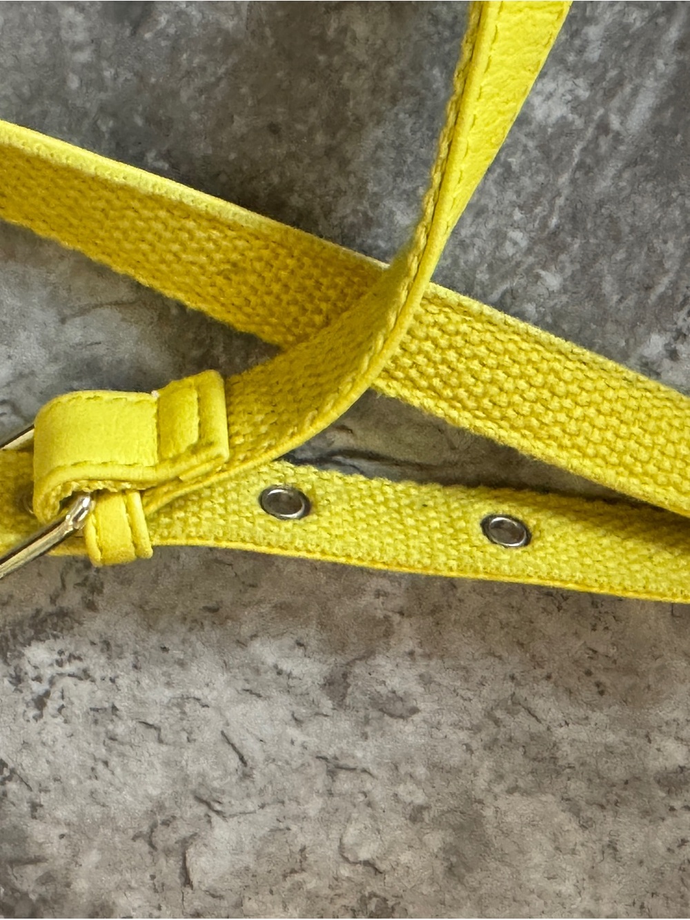 Yellow Women's Leather Satchel Crossbody Bag - Picture 9 of 9